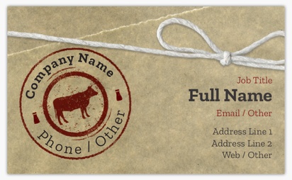 Design Preview for Design Gallery: Butcher Shops Classic Visiting Cards