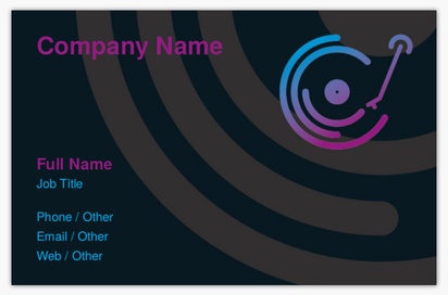 Design Preview for Design Gallery: Event Planning & Entertainment Textured Uncoated Business Cards