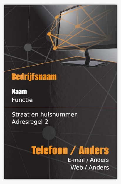 Voorvertoning ontwerp voor Ontwerpgalerij: Netwerkbeheerder Extra dikke visitekaartjes, Standaard (85 x 55 mm)