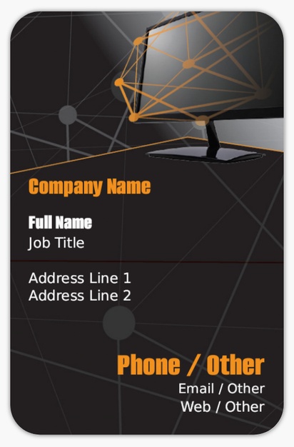 Design Preview for Design Gallery: Internet Communications Rounded Corner Business Cards, Rounded Standard (85 x 55 mm)
