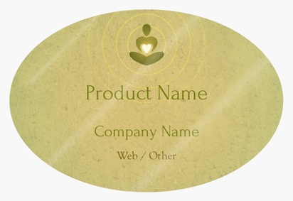 Design Preview for Design Gallery: Health & Wellness Product Labels on Sheets, Oval 7.6 x 5.1 cm