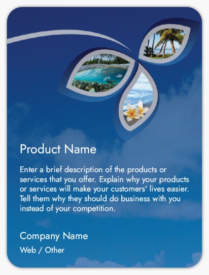 Design Preview for Design Gallery: Summer Product Labels on Sheets, Rounded Rectangle 10 x 7.5 cm