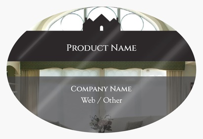 Design Preview for Design Gallery: Estate Development Product Labels on Sheets, Oval 7.6 x 5.1 cm