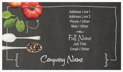 Design Preview for Design Gallery: Food Service Natural Textured Business Cards
