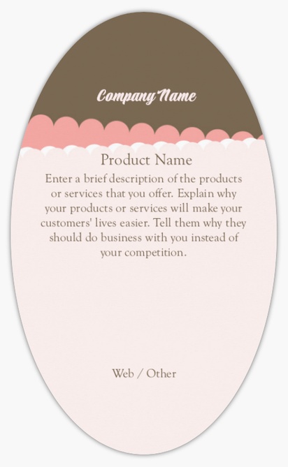 Design Preview for Design Gallery: Elegant Product & Packaging Labels, Oval  12.7 x  7.6 cm 