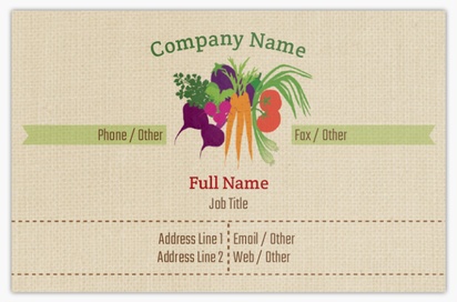 Design Preview for Design Gallery: Farmers Market Metallic Business Cards
