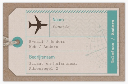 Voorvertoning ontwerp voor Ontwerpgalerij: Reisbureaus Linnen visitekaartjes