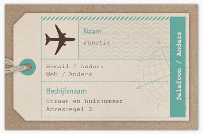 Voorvertoning ontwerp voor Ontwerpgalerij: Reizen en accommodatie Visitekaartjes van natuurpapier