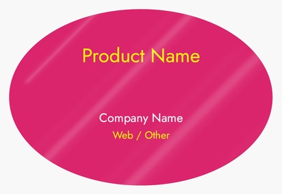 Design Preview for Design Gallery: Graphic Design Product Labels on Sheets, Oval 7.6 x 5.1 cm