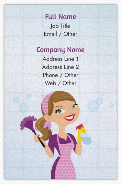 Design Preview for Design Gallery: Cleaning Services Pearl Business Cards