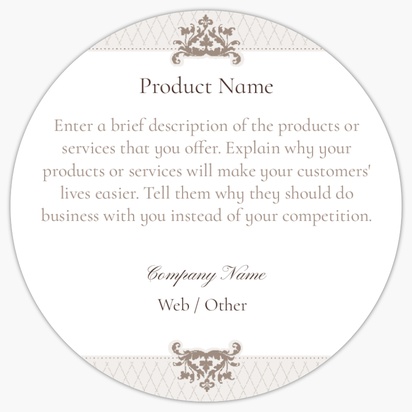 Design Preview for Design Gallery: entertainment Product Labels, 7.6 x 7.6 cm Circle