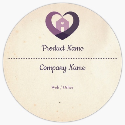 Design Preview for Design Gallery: Community Living Product Labels on Sheets, Circle 7.6 x 7.6 cm