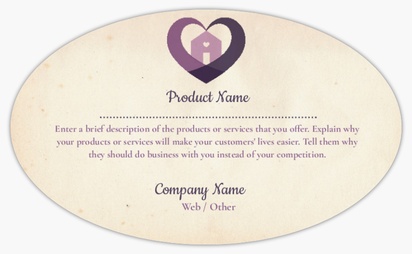 Design Preview for Design Gallery: Community Living Product Labels on Sheets, Oval 12.7 x 7.6 cm
