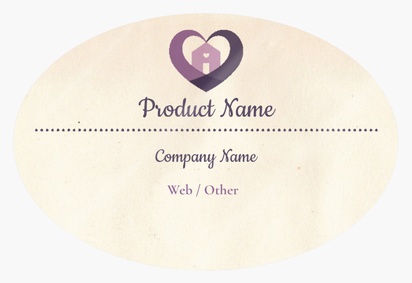 Design Preview for Design Gallery: Community Living Product Labels on Sheets, Oval 7.6 x 5.1 cm