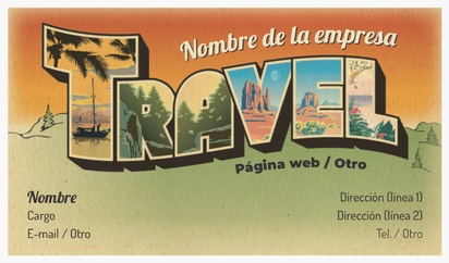Un agencia de viajes turismo diseño crema naranja