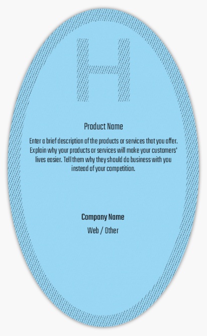 Design Preview for Design Gallery: Business Consulting Product Labels on Sheets, Oval 12.7 x 7.6 cm