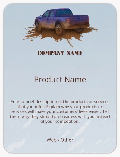 Design Preview for Design Gallery: Car Wash & Valeting Product Labels on Sheets, Rounded Rectangle 10 x 7.5 cm