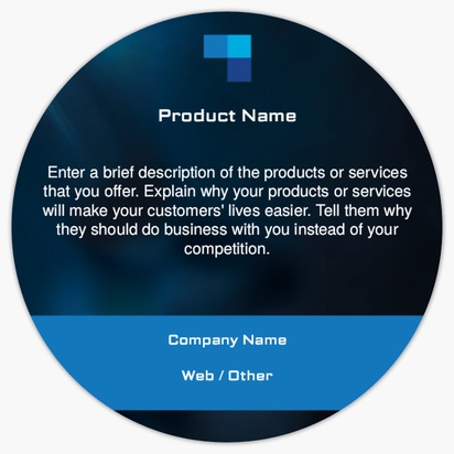 Design Preview for Design Gallery: Information & Technology Product Labels, 7.6 x 7.6 cm Circle