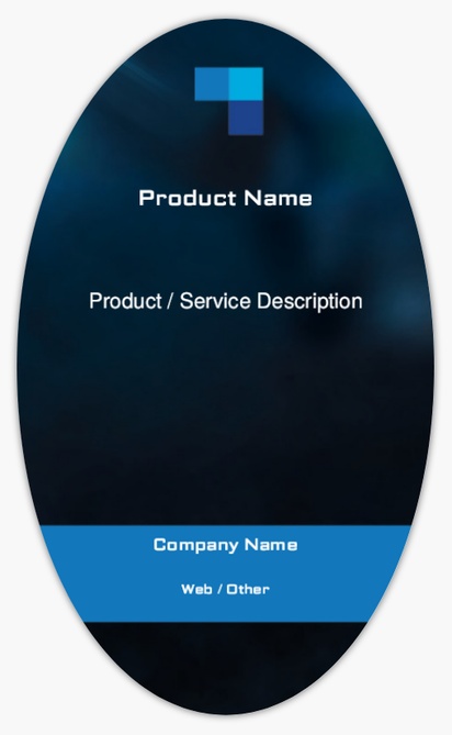 Design Preview for Design Gallery: Information & Technology Product Labels, 12.7 x  7.6 cm Oval