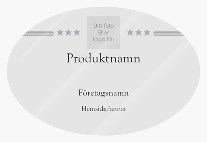 Förhandsgranskning av design för Designgalleri: Politik Produktetiketter på ark, Ellips 7,6 x 5,1 cm