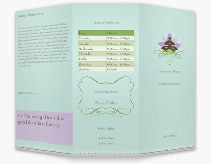 Design Preview for Yoga & Pilates Custom Brochures Templates, 8.5" x 11" Tri-fold