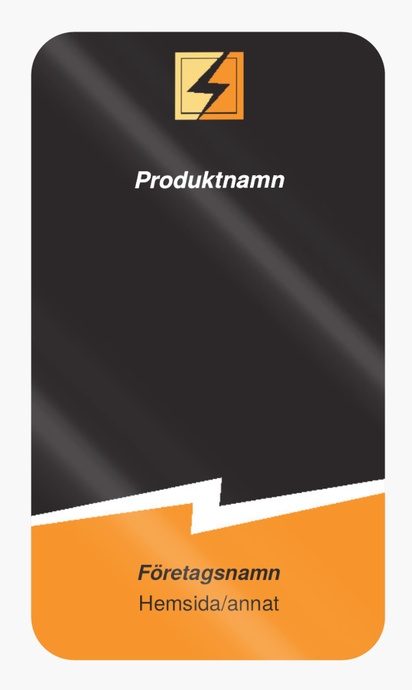 Förhandsgranskning av design för Designgalleri: Elektriker Produktetiketter på ark, Rundad rektangel 8,7 x 4,9 cm