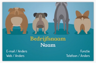 Voorvertoning ontwerp voor Ontwerpgalerij: Dieren en dierenverzorging Linnen visitekaartjes
