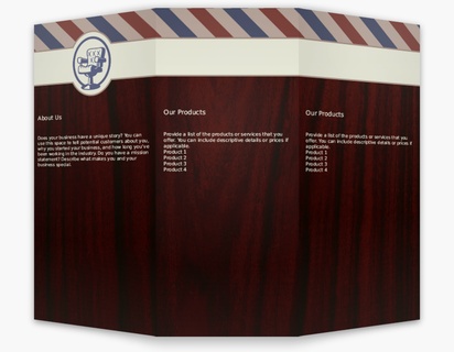 Design Preview for Design Gallery: Barbers Custom Brochures, 8.5" x 11" Tri-fold