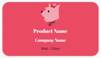 Design Preview for Design Gallery: Animals & Pet Care Product Labels on Sheets, Rounded Rectangle 8.7 x 4.9 cm