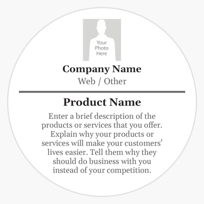 Design Preview for Design Gallery: Conservative Product & Packaging Labels, Circle 1.5"  7.6 x 7.6 cm 