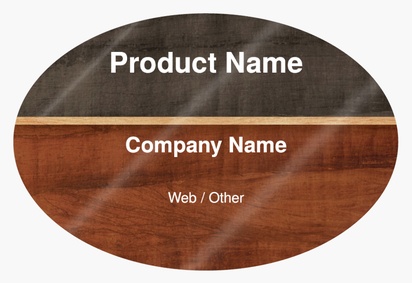 Design Preview for Design Gallery: Carpentry & Woodworking Product Labels on Sheets, Oval 7.6 x 5.1 cm