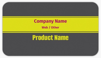 Design Preview for Design Gallery: Graphic Design Product Labels on Sheets, Rounded Rectangle 8.7 x 4.9 cm