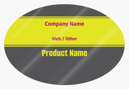 Design Preview for Design Gallery: Graphic Design Product Labels on Sheets, Oval 7.6 x 5.1 cm