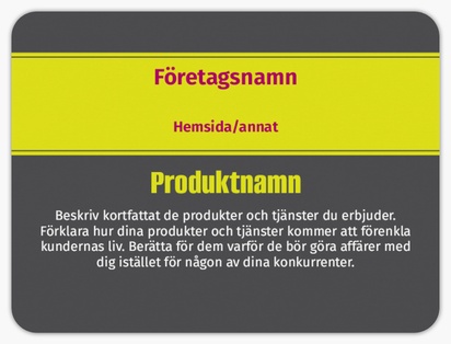Förhandsgranskning av design för Designgalleri: Marknadsföring och PR Produktetiketter på ark, Rundad rektangel 10 x 7,5 cm