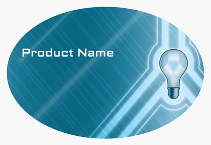 Design Preview for Design Gallery: Electricians Product Labels on Sheets, Oval 7.6 x 5.1 cm