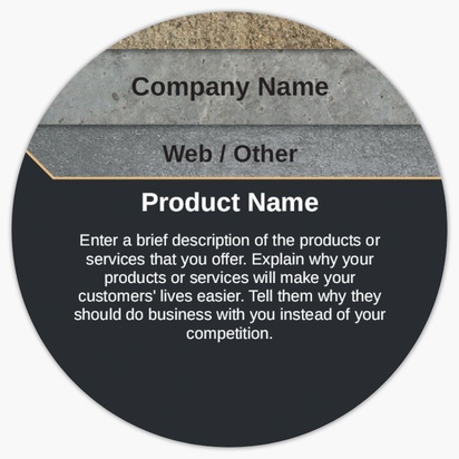 Design Preview for Design Gallery: Paving Product Labels on Sheets, Circle 7.6 x 7.6 cm