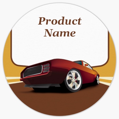 Design Preview for Design Gallery: Auto Rental Product Labels on Sheets, Circle 3.8 x 3.8 cm