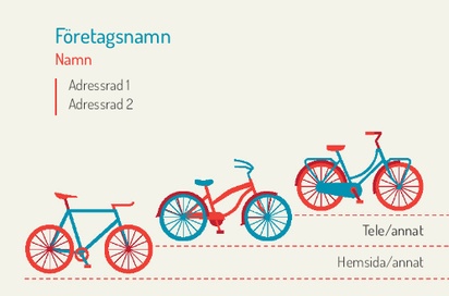 Förhandsgranskning av design för Designgalleri: Cykelbutiker Visitkort standard, Standard (85 x 55 mm)