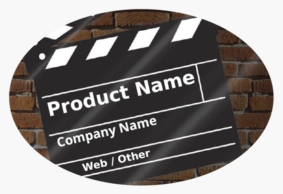Design Preview for Design Gallery: Movies & Film Product Labels on Sheets, Oval 7.6 x 5.1 cm