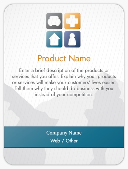 Design Preview for Design Gallery: Finance & Insurance Product Labels, 10.2 x 7.6 cm Rounded Rectangle