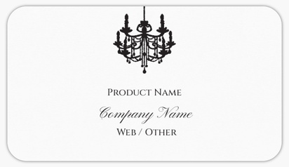 Design Preview for Design Gallery: Elegant Product Labels on Sheets, Rounded Rectangle 8.7 x 4.9 cm