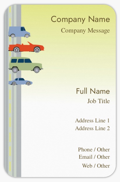 Design Preview for Design Gallery: Driving Schools Rounded Corner Business Cards, Rounded Standard (85 x 55 mm)