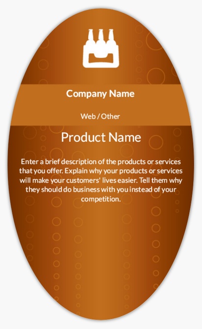 Design Preview for Design Gallery: Modern & Simple Product Labels, 12.7 x  7.6 cm Oval