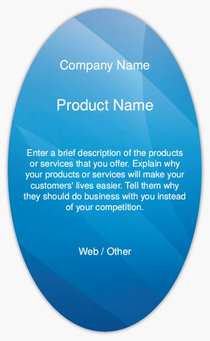 Design Preview for Design Gallery: IT Consulting Product Labels on Sheets, Oval 12.7 x 7.6 cm