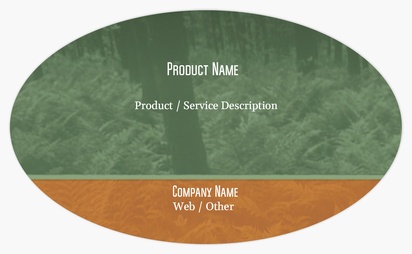 Design Preview for Design Gallery: Hunting & Fishing Product & Packaging Labels, Oval  12.7 x  7.6 cm 