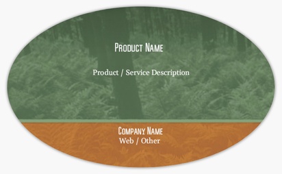 Design Preview for Design Gallery: Hunting & Fishing Product Labels on Sheets, Oval 12.7 x 7.6 cm