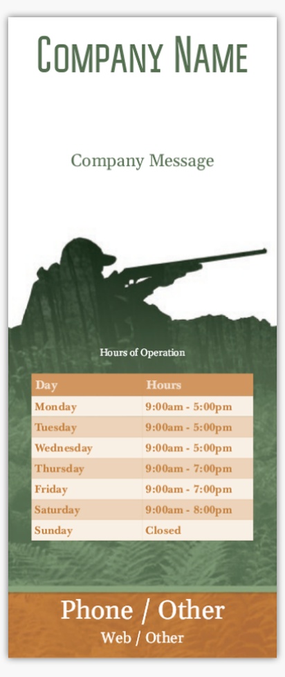Design Preview for Design Gallery: Hunting & Fishing Vinyl Banners, 76 x 183 cm