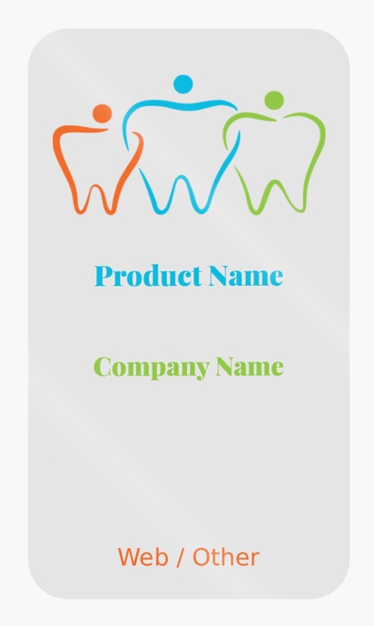 Design Preview for Design Gallery: Dentistry Product Labels on Sheets, Rounded Rectangle 8.7 x 4.9 cm