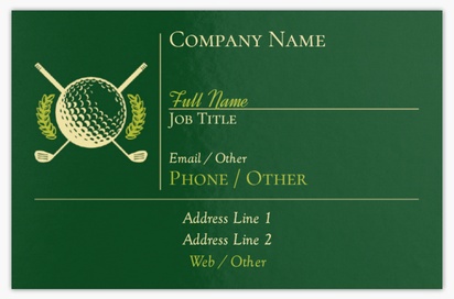 Design Preview for Design Gallery: Sports Specific Metallic Business Cards