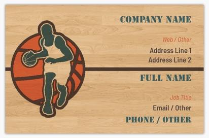 Design Preview for Design Gallery: Sports Specific Textured Uncoated Business Cards